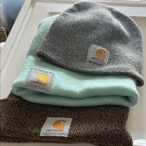 Unisex Carhartt Trio (3) Hat Set - Gray, Mint, Brown